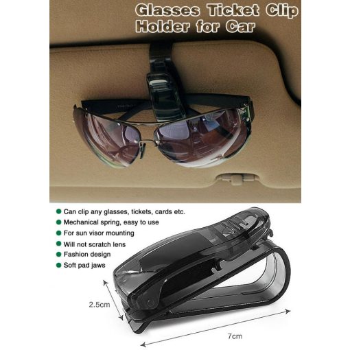 Univerzális szemüveg, napszemüvegtartó autóba