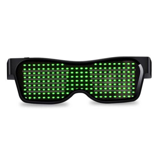 Parti szemüveg, világító szemüveg, LED kijelzős szemüveg Zöld