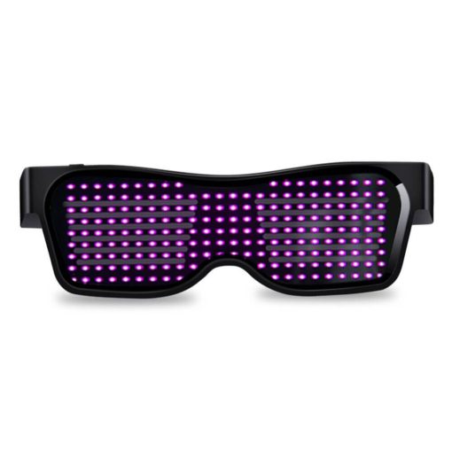Parti szemüveg, világító szemüveg, LED kijelzős szemüveg Pink