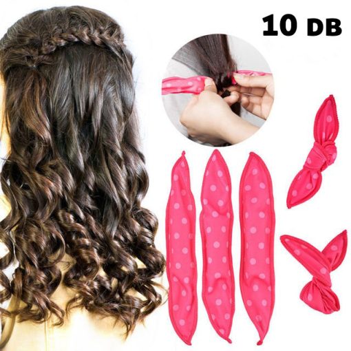 Rugalmas habszivacs hajcsavarók (10db) Rózsaszín