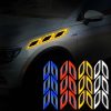 Fényvisszaverő carbon autómatrica, autó tuning csík - kék-fekete