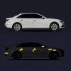Fényvisszaverő carbon autómatrica, autó tuning csík - kék-fekete