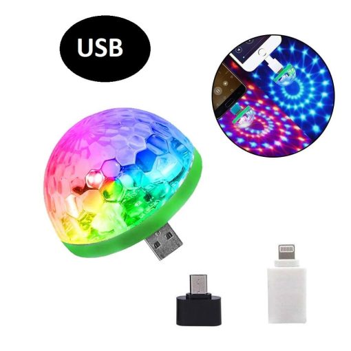 Mini RGB disco gömb USB csatlakozóval