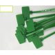 Színes címkés kábelkötegelő (100 db) - Zöld