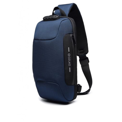 OZUKO biztonsági záras hátizsák (18×10×35 cm)  - Kék