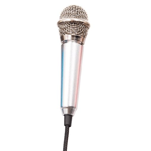Mini hordozható mikrofon Ezüst