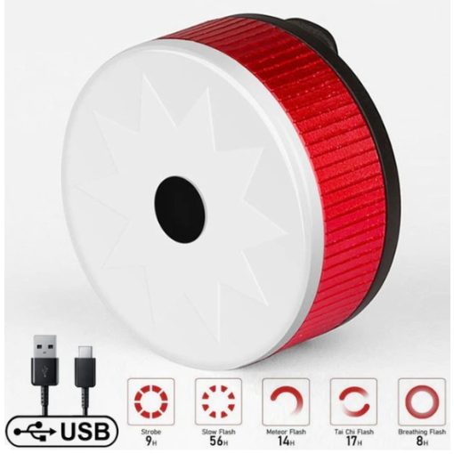 X-TIGER USB újratölthető kerékpár hátsó lámpa - - Piros