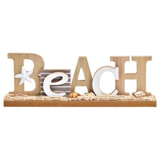 Fa 'Beach' felirat 30x10x4 cm