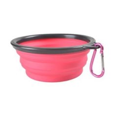   Latex hordozható etető és itató tál kutyáknak (350ML) rózsaszín