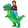 Felfújhatós gyermek jelmez - Zöld T-rex