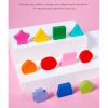 Montessori oktató fa játék - Kék