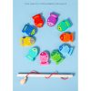 Montessori oktató fa játék - Kék