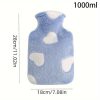 Kényelmes Plüss 1000ml-es melegítő - Kék Szív - 1000 ml